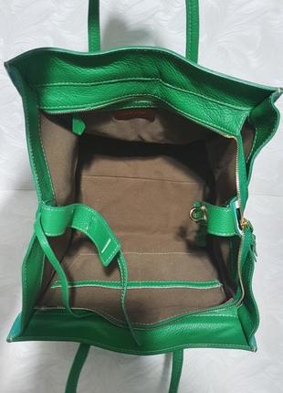Кожаная сумка vera pelle в стиле селин6 фото
