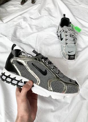 Nike air zoom x stussy spiridon cage 2 ‘silver’4 фото