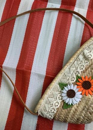 Шикарная плетеная соломенная сумка из лозы/актуальная модель/+натур кожа7 фото