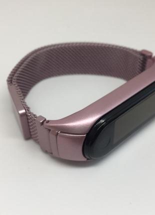 Металлический ремешок mi band 3 Xiaomi mi band 2 mi band 5 mi band 6 матовый розовый ❤️