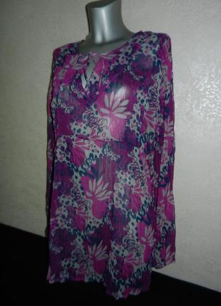 48-50/l-xl*cauenline*италия фиолетовая пляжная туника платье парео новая