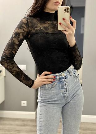 Боди кружевное h&m