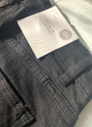 Штани джинси h&m hm 34 розмір нові чорні скіні3 фото