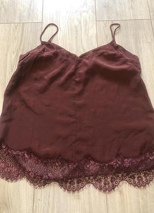 Майка топ в бельевом стиле massimo dutti блуза