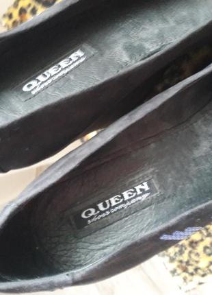 Новые замшевые туфли внутри натур. кожа бренд queen размер 37-37,5-285 фото