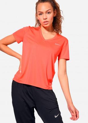 Cпортивная футболка nike w nk miler top vneck