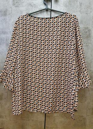 Новая оранжевая / черная блузка f&f с геометрическим принтом 🥰8 фото
