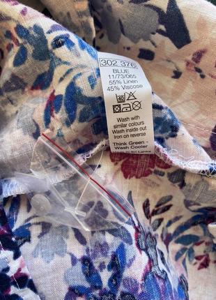 Фирменная стильная качественная натуральная блуза из льна5 фото