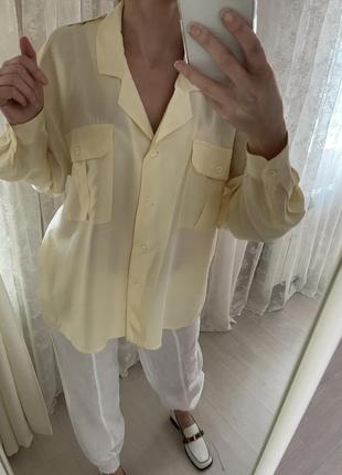 Блуза рубашка шёлковая, 💯% шёлк.3 фото