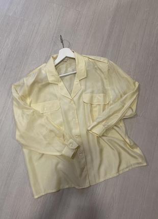 Блуза рубашка шёлковая, 💯% шёлк.7 фото