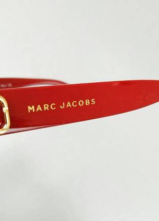 Marc jacobs стильные женские солнцезащитные очки лисички узкие бордовые10 фото