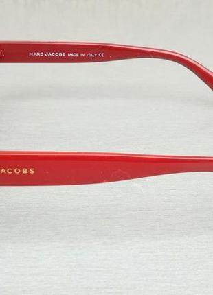 Marc jacobs стильные женские солнцезащитные очки лисички узкие бордовые3 фото