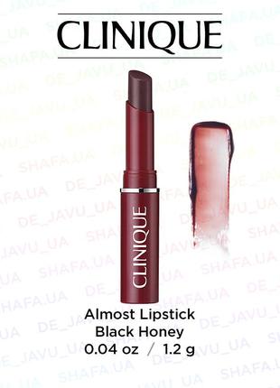 Бальзам помада для губ clinique almost lipstick блеск black honey