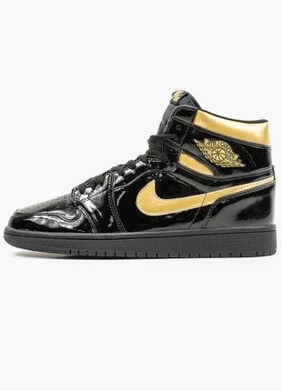 Nike air jordan 1 retro black\gold🆕 шикарні кросівки найк🆕купити накладений платіж