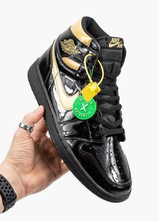 Nike air jordan 1 retro black\gold🆕 шикарные кроссовки найк🆕купить наложенный платёж6 фото