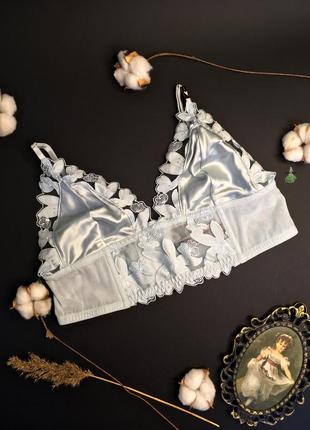 Люкс квітковий бралетт unlined floral embroidered long line bralette vs