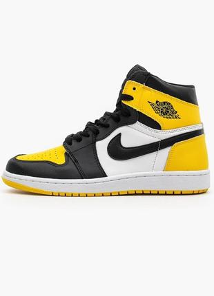 Nike air jordan 1 mid "yellow black"🆕 шикарные кроссовки найк🆕купить наложенный платёж8 фото
