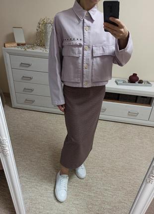 Красивейшая стильная куртка / жакет zara из плотного коттона