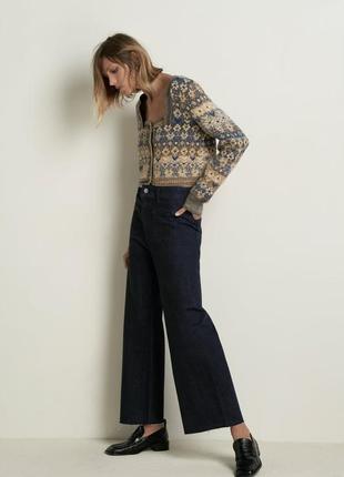 Жаккардовый кардиган с узором/жакардовий джемпер з візерунком/s-m