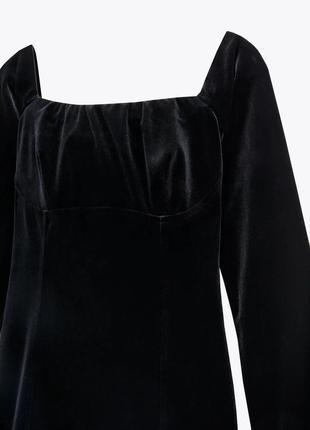 Коротке оксамитна сукня zara4 фото