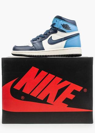 Кросівки nike air jordan 1 retro "obsidian" кросівки4 фото