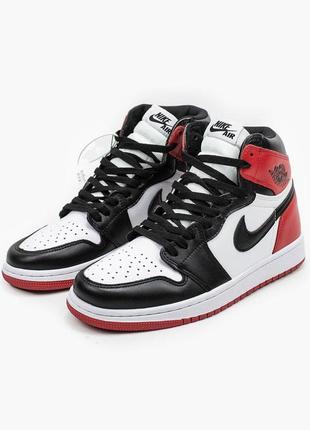 Чоловічі кросівки nike air jordan 1 retro red\white\black