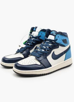 Женские кроссовки nike air jordan 1 retro "obsidian"