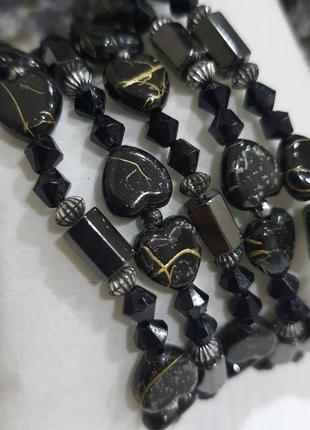 Магтитные намисто-браслет "змійка"