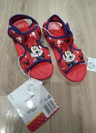 Лёгкие текстильные босоножки disney микки minnie mouse 28, 29, 30