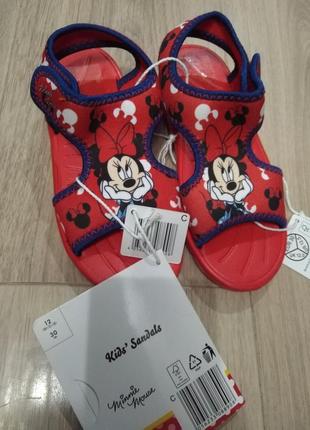 Лёгкие текстильные босоножки disney микки minnie mouse 28, 29, 303 фото