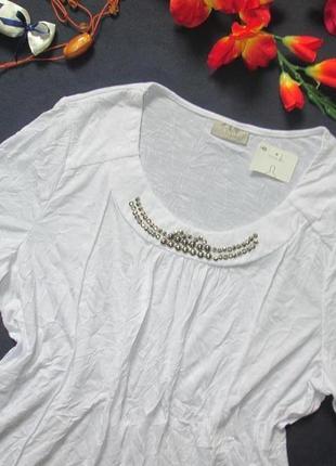 Незрівнянна бавовняна футболка з мереживною облямівкою canda premium c&a3 фото
