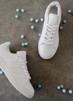 Шикарные женские кроссовки adidas stan smith triple white 🌹🌈😍 стильний львів смит суперстар gazelle5 фото