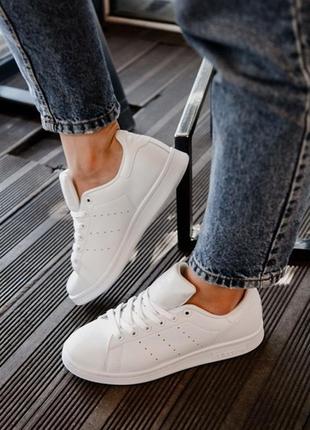 Шикарные женские кроссовки adidas stan smith triple white 🌹🌈😍 стильний львів смит суперстар gazelle6 фото