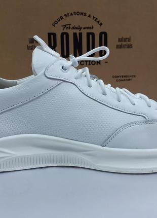 Кожаные кроссовки белые на платформе rondo 40-45р.2 фото