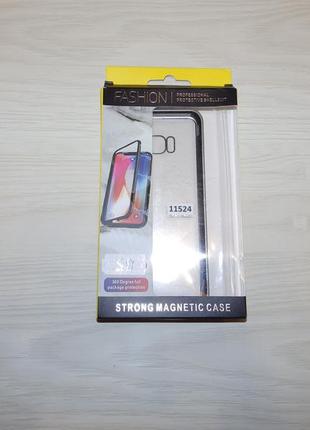 Магнітний чохол (magnetic case) для samsung galaxy s8 два скла4 фото