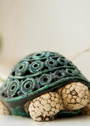 Керамічний підсвічник - нічник черепаха1 фото