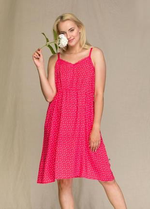 Женское домашнее платье из вискозы малинового цвета key lnd 946 2 a21