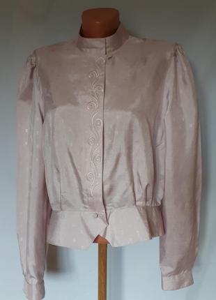 Винтажная бледно-сиреневая блуза golden gate (размер 40)1 фото