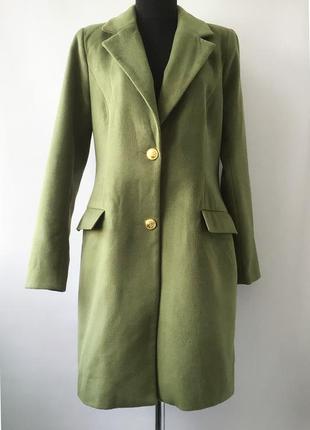 Елегантне пальто жовто-зеленого (фісташки) кольору vila clothes, данія