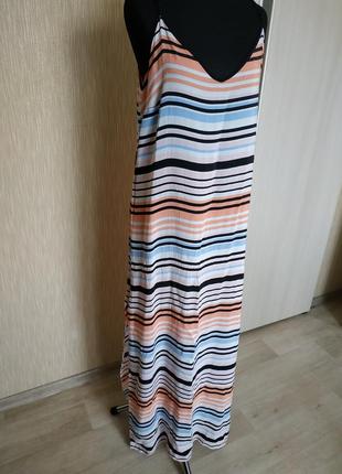 Стильный длинный сарафан,платье в пол new look р.48-50 (в полоску)2 фото