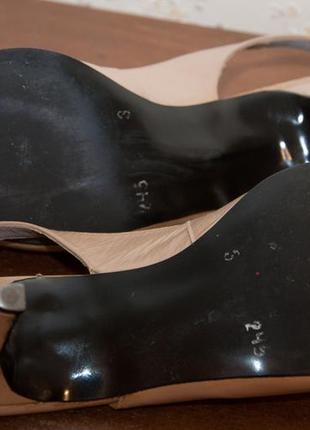 Чудесные кожаные женские туфли босоножки 37 р. винтаж в идеальном состоянии. ссср4 фото