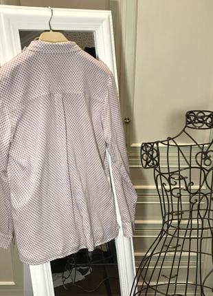 Вискозная розовая блузка в крестик2 фото