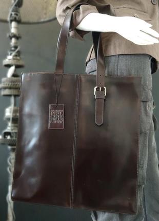 Zara. большая сумка из натуральной кожи.1 фото