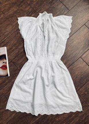 Белое летнее хлопковое платье8 фото