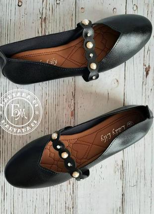 Ошатні балетки / чорні мокасини5 фото