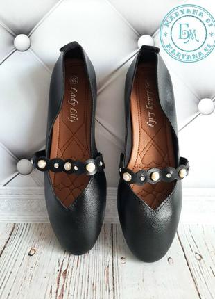 Ошатні балетки / чорні мокасини8 фото