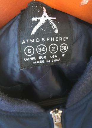 Куртка бомбер синяя atmothphere 34/xs5 фото