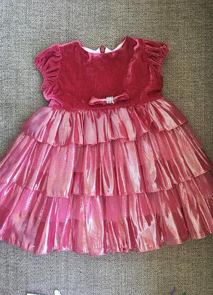 Платье нарядное на девочку 74-86 см