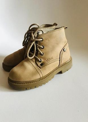 Ботиночки сапожки броги на мальчика рижые как timberland