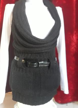 Жилет, жилетка, туника вязанная, фабричная, стильная